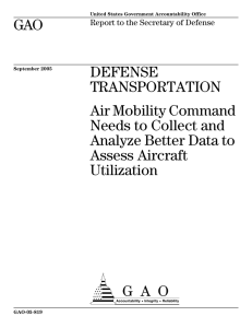 GAO DEFENSE TRANSPORTATION Air Mobility Command