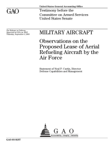GAO MILITARY AIRCRAFT Observations on the Proposed Lease of Aerial