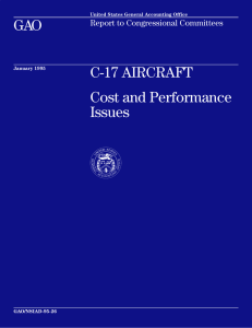 GAO C-17 AIRCRAFT Cost and Performance Issues