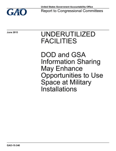 UNDERUTILIZED FACILITIES DOD and GSA Information Sharing