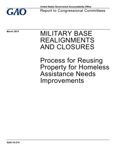 MILITARY BASE REALIGNMENTS AND CLOSURES Process for Reusing