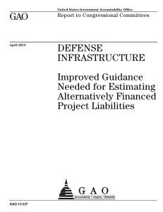 GAO DEFENSE INFRASTRUCTURE Improved Guidance