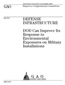 GAO DEFENSE INFRASTRUCTURE DOD Can Improve Its