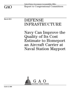 GAO DEFENSE INFRASTRUCTURE Navy Can Improve the