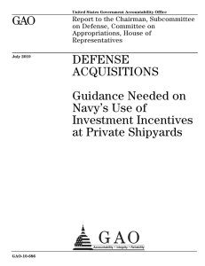 GAO DEFENSE ACQUISITIONS Guidance Needed on