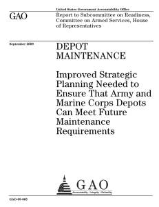 GAO DEPOT MAINTENANCE Improved Strategic