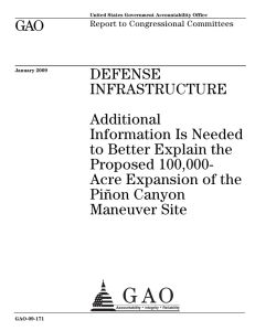 GAO DEFENSE INFRASTRUCTURE Additional