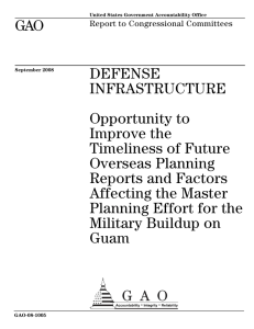 GAO DEFENSE INFRASTRUCTURE Opportunity to