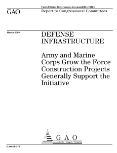 GAO DEFENSE INFRASTRUCTURE Army and Marine