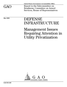 a GAO DEFENSE INFRASTRUCTURE