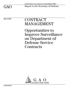 a GAO CONTRACT MANAGEMENT