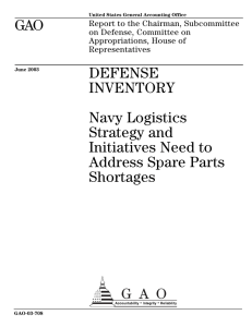 GAO DEFENSE INVENTORY Navy Logistics