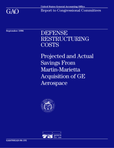 GAO DEFENSE RESTRUCTURING COSTS