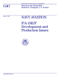 GAO NAVY AVIATION F/A-18E/F Development and