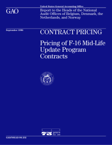GAO CONTRACT PRICING Pricing of F-16 Mid-Life Update Program