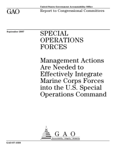 GAO SPECIAL OPERATIONS FORCES