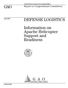 GAO DEFENSE LOGISTICS Information on Apache Helicopter