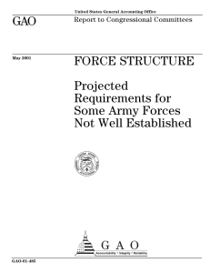 GAO FORCE STRUCTURE Projected Requirements for