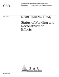 a GAO REBUILDING IRAQ Status of Funding and