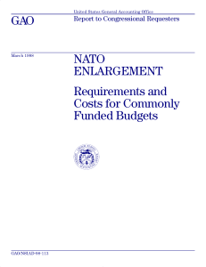 GAO NATO ENLARGEMENT Requirements and