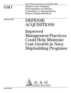 GAO DEFENSE ACQUISITIONS Improved