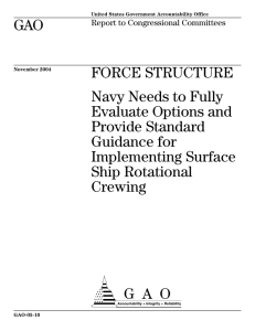 GAO FORCE STRUCTURE Navy Needs to Fully Evaluate Options and