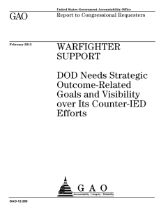 GAO WARFIGHTER SUPPORT DOD Needs Strategic