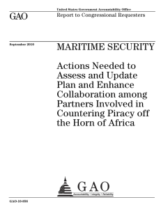 GAO MARITIME SECURITY Actions Needed to Assess and Update