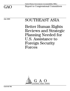 GAO SOUTHEAST ASIA Better Human Rights Reviews and Strategic