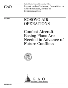 GAO KOSOVO AIR OPERATIONS Combat Aircraft