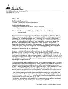 March 6, 2001 The Honorable Henry J. Hyde The Honorable Benjamin Gilman