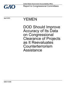 YEMEN DOD Should Improve Accuracy of Its Data on Congressional