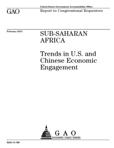 GAO SUB-SAHARAN AFRICA Trends in U.S. and