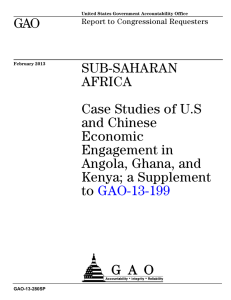 GAO SUB-SAHARAN AFRICA Case Studies of U.S