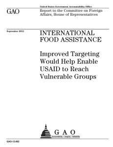 GAO INTERNATIONAL FOOD ASSISTANCE