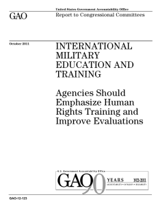 GAO INTERNATIONAL MILITARY EDUCATION AND