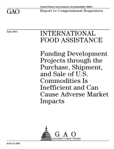 GAO INTERNATIONAL FOOD ASSISTANCE Funding Development