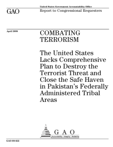 GAO COMBATING TERRORISM The United States