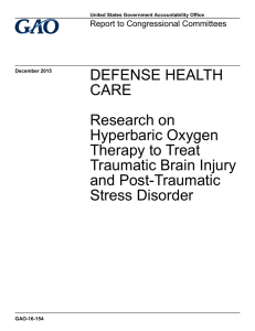 DEFENSE HEALTH CARE Research on Hyperbaric Oxygen