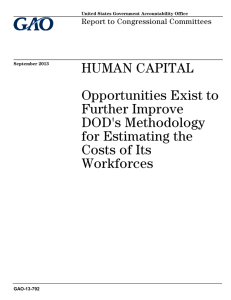 HUMAN CAPITAL Opportunities Exist to Further Improve DOD's Methodology