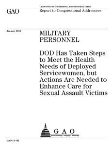 GAO MILITARY PERSONNEL DOD Has Taken Steps