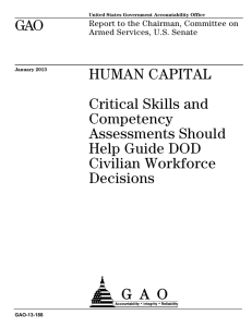 GAO HUMAN CAPITAL Critical Skills and Competency