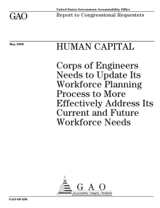 GAO HUMAN CAPITAL Corps of Engineers Needs to Update Its