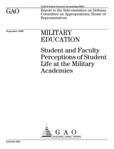 a GAO MILITARY EDUCATION