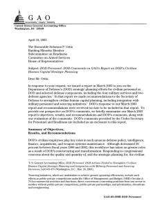 April 18, 2003 The Honorable Solomon P. Ortiz Ranking Minority Member