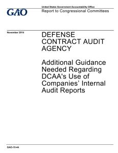 DEFENSE CONTRACT AUDIT AGENCY Additional Guidance