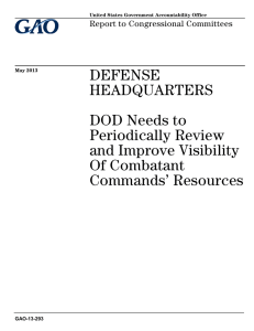 DEFENSE HEADQUARTERS DOD Needs to Periodically Review
