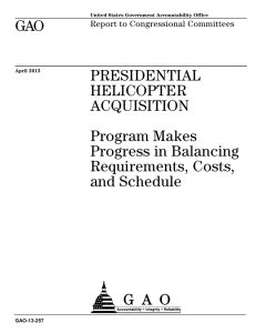 GAO PRESIDENTIAL HELICOPTER ACQUISITION