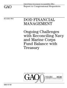 GAO DOD FINANCIAL MANAGEMENT Ongoing Challenges
