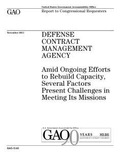 GAO DEFENSE CONTRACT MANAGEMENT